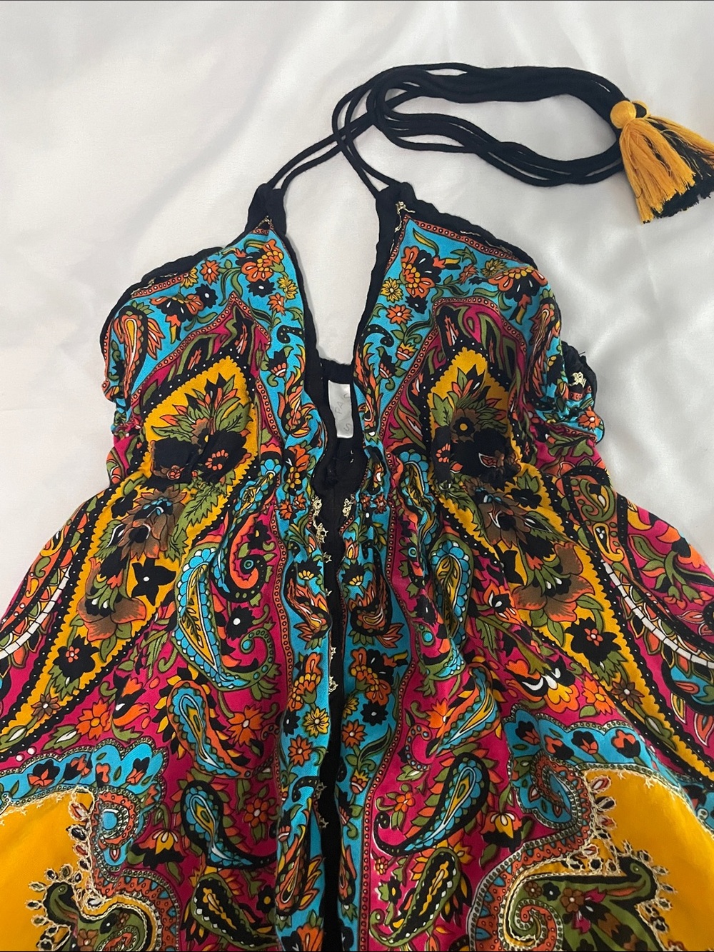 Colorful Halter Boho Dress - Picture 4 of 5